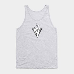 Hand Drawn Mountains & Stars Logo Tank Top